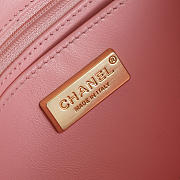 Chanel Small Flap Bag Pink / Blue Sequence Bead Spring 20cm - 6