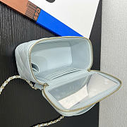 Chanel Handle Vanity Case Blue Bag 17x10x8cm - 6