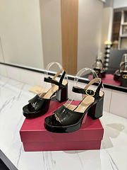 Valentino Garavani Leather Fawcette Heeled Sandals 100 - 2