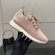 Jimmy Choo Veles Pink Sequin Knit Trainers - 3