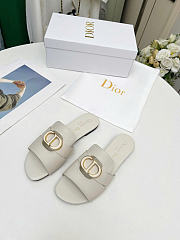Dior 30 Montaigne Slide Calfskin White - 5
