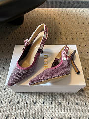 Dior Or J'Adior Slingback Pump Purple Metallic 10cm - 1