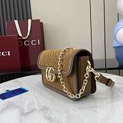Gucci Go Small Shoulder Bag Brown Suede 21.5x14x9cm - 5