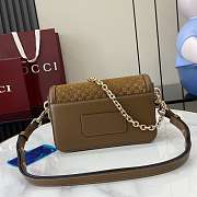 Gucci Go Small Shoulder Bag Brown Suede 21.5x14x9cm - 4