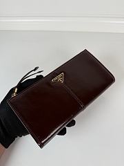 Prada Leather Wallet Dark Brown 20x10cm - 1