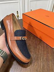 Hermes Destin Loafer Brown Denim - 3
