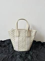 Goyard Goyardine White Canvas Belharra PM Tote 24x18x14cm - 3