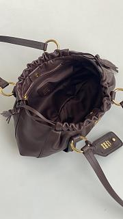 Miu Miu Joie Shoulder Bag Brown Nappa 32x16x10.5cm - 5