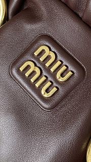 Miu Miu Joie Shoulder Bag Brown Nappa 32x16x10.5cm - 2