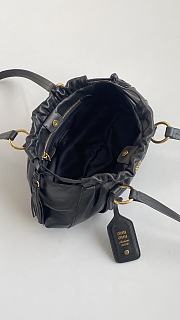 Miu Miu Joie Shoulder Bag Black Nappa 32x16x10.5cm - 2