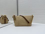 Dior Diorstar Hobo Bag with Chain Beige Raffia 28.5 x 14.5 x 10 cm - 5