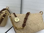 Dior Diorstar Hobo Bag with Chain Beige Raffia 28.5 x 14.5 x 10 cm - 3