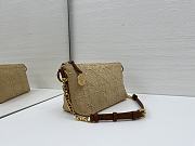 Dior Diorstar Hobo Bag with Chain Beige Raffia 28.5 x 14.5 x 10 cm - 2
