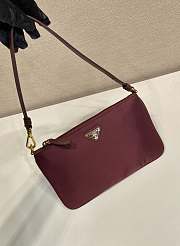 Prada Re-Nylon Burgundy Pouch 24.5x14.5cm - 5