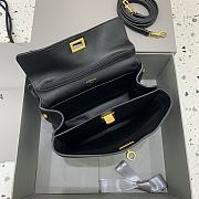 Balenciaga Rodeo Handbag Mini Black Calfskin Gold 22.8x9.9x8.3cm - 6