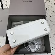 Balenciaga Rodeo Handbag Mini White Calfskin Silver 22.8x9.9x8.3cm - 6