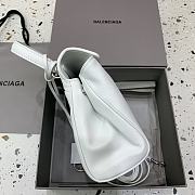 Balenciaga Rodeo Handbag Mini White Calfskin Silver 22.8x9.9x8.3cm - 2