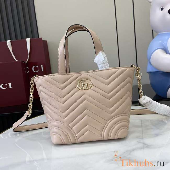 Gucci Small Betty Light Pink Tote Bag 18x18x12.5cm - 1