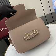Gucci Horsebit 1955 Soft Medium Shoulder Bag Taupe 26x17.5x10cm - 6