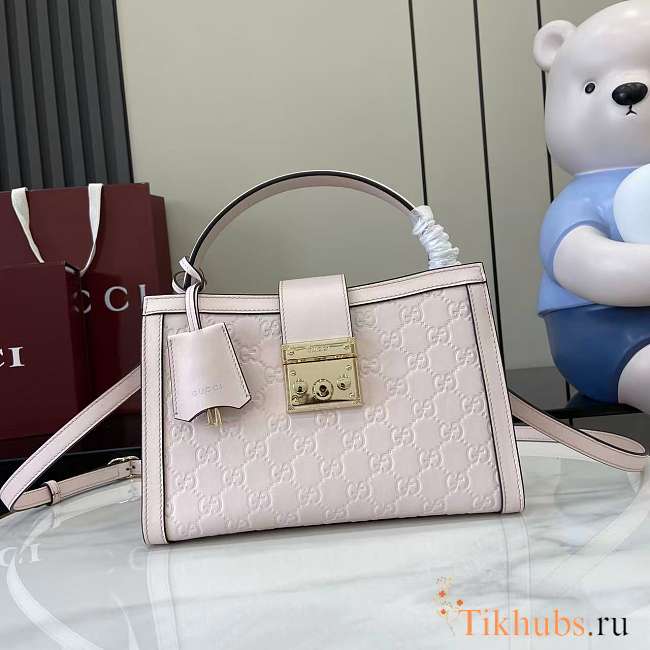 Gucci Padlock Medium Top Handle Light Pink Bag 25.5x17.5x10cm - 1