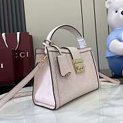 Gucci Padlock Medium Top Handle Light Pink Bag 25.5x17.5x10cm - 3