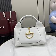 Gucci Softbit Medium Top Handle Bag White 27.5x21x16cm - 1
