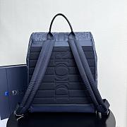 Dior Daily Backpack with Flap Navy Blue 40.5x30.5x15.5cm - 3