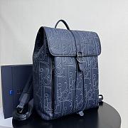 Dior Daily Backpack with Flap Navy Blue 40.5x30.5x15.5cm - 2