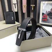 Tom Ford Black Silver Belt 3.5cm - 3