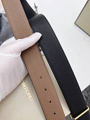 Tom Ford Brown Gold Belt 3.8cm - 4