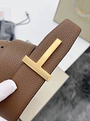 Tom Ford Brown Gold Belt 3.8cm - 2