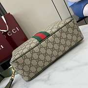 Gucci Ophidia Medium Crossbody Bag Beige Green 28.5x18x7.5cm - 4