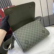 Gucci GG Pattern Medium Crossbody Bag Green 27x20x9cm - 6