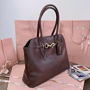 Miu Miu Aventure Nappa Leather Dark Brown Bag 40x31x13cm - 5
