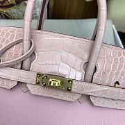 Hermes Birkin 25 Togo Crocodile Pink Gold 25cm - 4