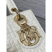 Dior Small Lady Dior Bag Cream Cannage Star Pattern 20cm - 4