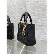 Dior Small Lady Dior Bag Black Cannage Star Pattern 20cm - 3