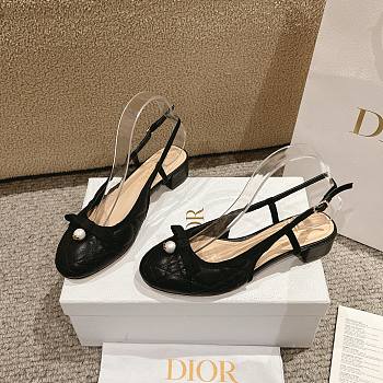 Dior Ballet Slingback Pump Black Lambskin 3cm
