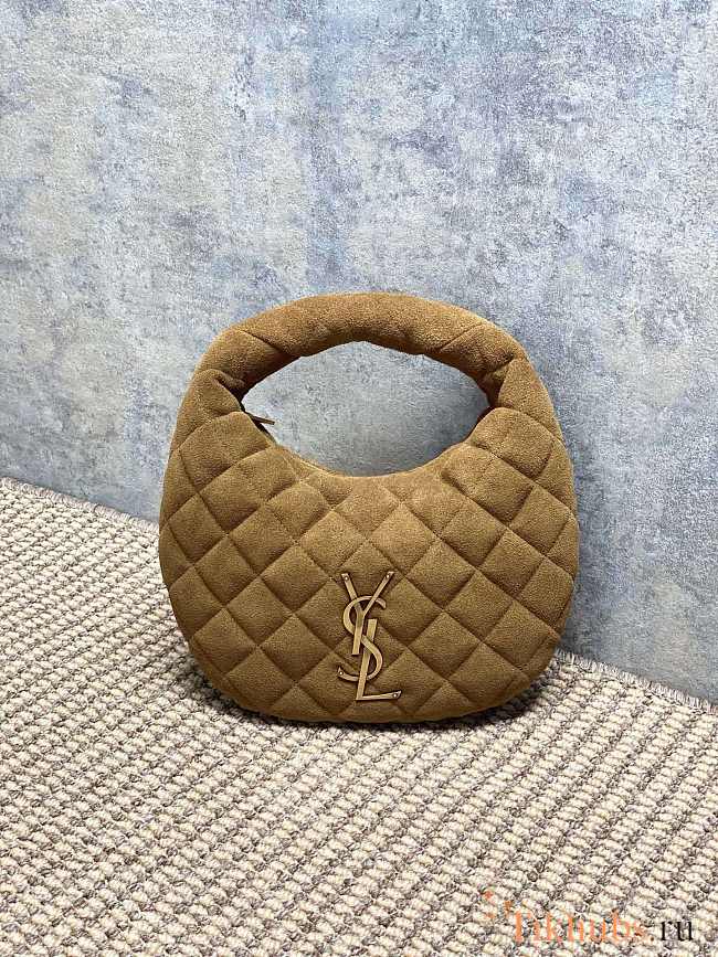 YSL Icarino Brown Suede Bag 17x13x3cm - 1