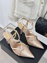 Chanel CC Ankle Strap Heels Pumps Pink 10cm - 1