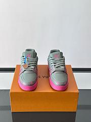Louis Vuitton LV Trainer Sneaker Grey Pink - 4