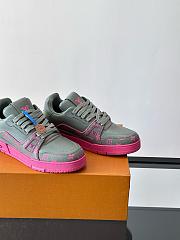 Louis Vuitton LV Trainer Sneaker Grey Pink - 2