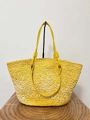 Loewe Medium Anagram Basket Bag Yellow 46x24x15cm - 4