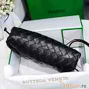 Bottega Veneta Mini Pouch Intrecciato Leather Clutch Black 22x13x5cm - 3
