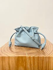 Loewe Mini Flamenco Clutch Bag Light Blue 23x18x9cm - 4
