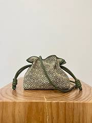 Loewe Mini Flamenco Clutch Bag Greem Anagram 23x18x9cm - 1
