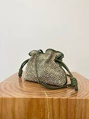 Loewe Mini Flamenco Clutch Bag Greem Anagram 23x18x9cm - 5