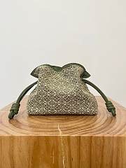 Loewe Mini Flamenco Clutch Bag Greem Anagram 23x18x9cm - 2