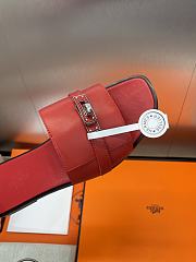 Hermes Giulia Sandal Red - 4