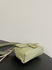 Fendi Mamma Baguette Medium Green Leather Bag 26.5x18x8.5cm - 5